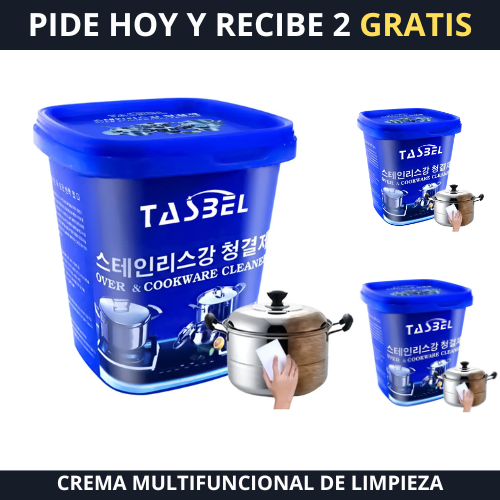 (SOLO POR HOY PIDE Y RECIBE 2 GRATIS) Crema Quita Grasa para Ollas y Metales