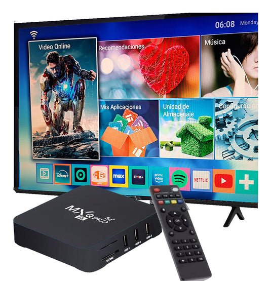 Decodificador TV Box Pro +1000 canales HDTV